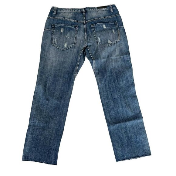 Man X One Teaspoon Mr Whites Distressed Jeans in Blue Suede Men's Sz 32 NWT - Picture 3 of 12